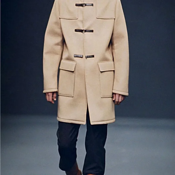 Prada FW 1999 - fur lined brown Nylon Coat with Leather Velcro strap closure - Picture 12 of 13